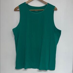 CJ Banks 2X Kelly Green Sleeveless Layering Tank Top #preppy #plus #boho